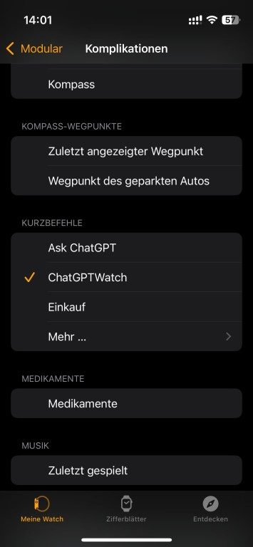 Parle avec ChatGPT directement depuis ton Apple Watch 11 Raccourci comme Complication