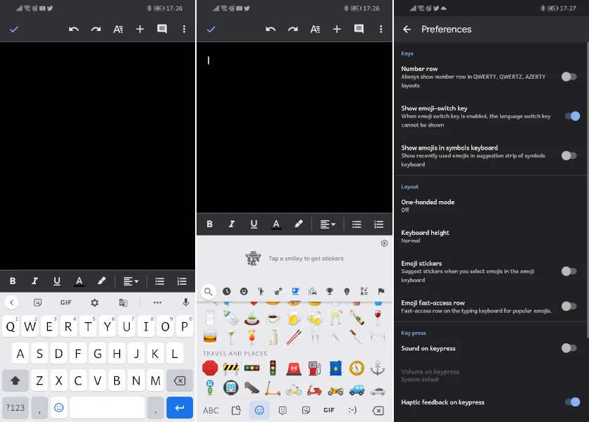 Claviers emoji sans publicité