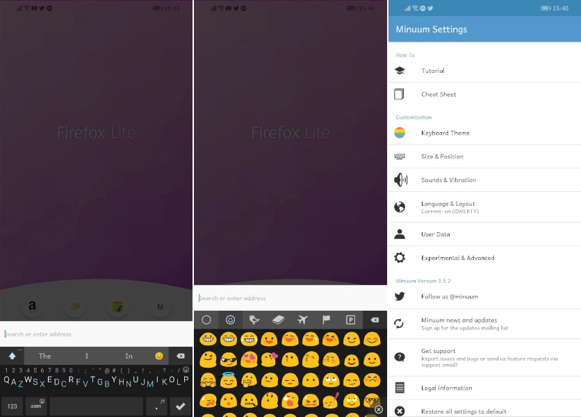 Claviers emoji sans publicité