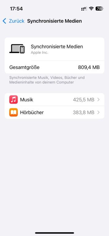 Mémoire iPhone saturée - voici les fichiers à supprimer absolument 6 Médias synchronisés sur iPhone