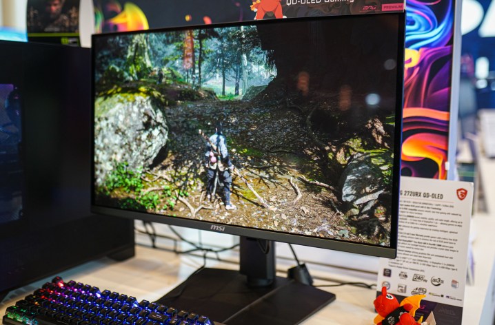 Voici les meilleurs écrans que j'ai découverts au CES 2025 4 Un moniteur MSI de jeu au CES 2025.