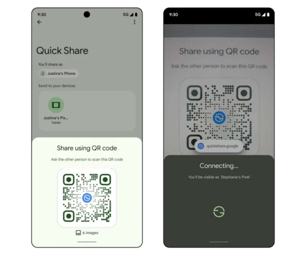 Partage instantané : Découvrez la nouvelle fonctionnalité avec QR codes sur Android ! 3 Android código QR Quick Share partilha