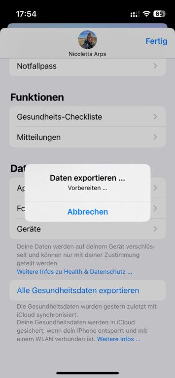 Exportation des cartes d'entraînement de l'Apple Watch : Découvrez comment faire ! 5 Exporter les données de santé