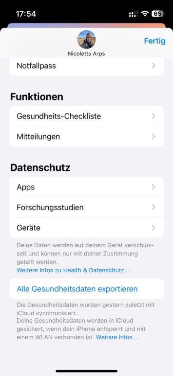 Exportation des cartes d'entraînement de l'Apple Watch : Découvrez comment faire ! 4 Exporter les données de santé Apple
