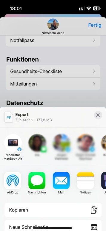 Exportation des cartes d'entraînement de l'Apple Watch : Découvrez comment faire ! 6 Transférer les données de santé sur Mac