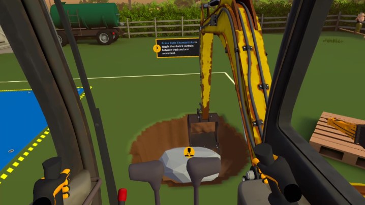 J'ai testé trois nouveaux gadgets VR qui rendent le Quest 3 et 3S encore plus impressionnants 3 When I hit a rock in DigVR, I felt the RotoVR Explorer rumble.
