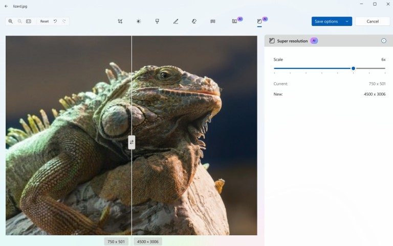 7 choses que tu peux faire uniquement avec un ordinateur portable Copilot+ 2 Die Superauflösung verbessert die Qualität dank KI. (Foto: Microsoft)