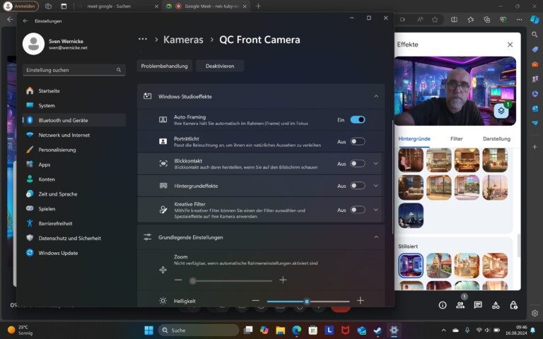 7 choses que tu peux faire uniquement avec un ordinateur portable Copilot+ 4 De nombreuses fonctions IA améliorent la qualité des appels vidéo. (Screenshot)