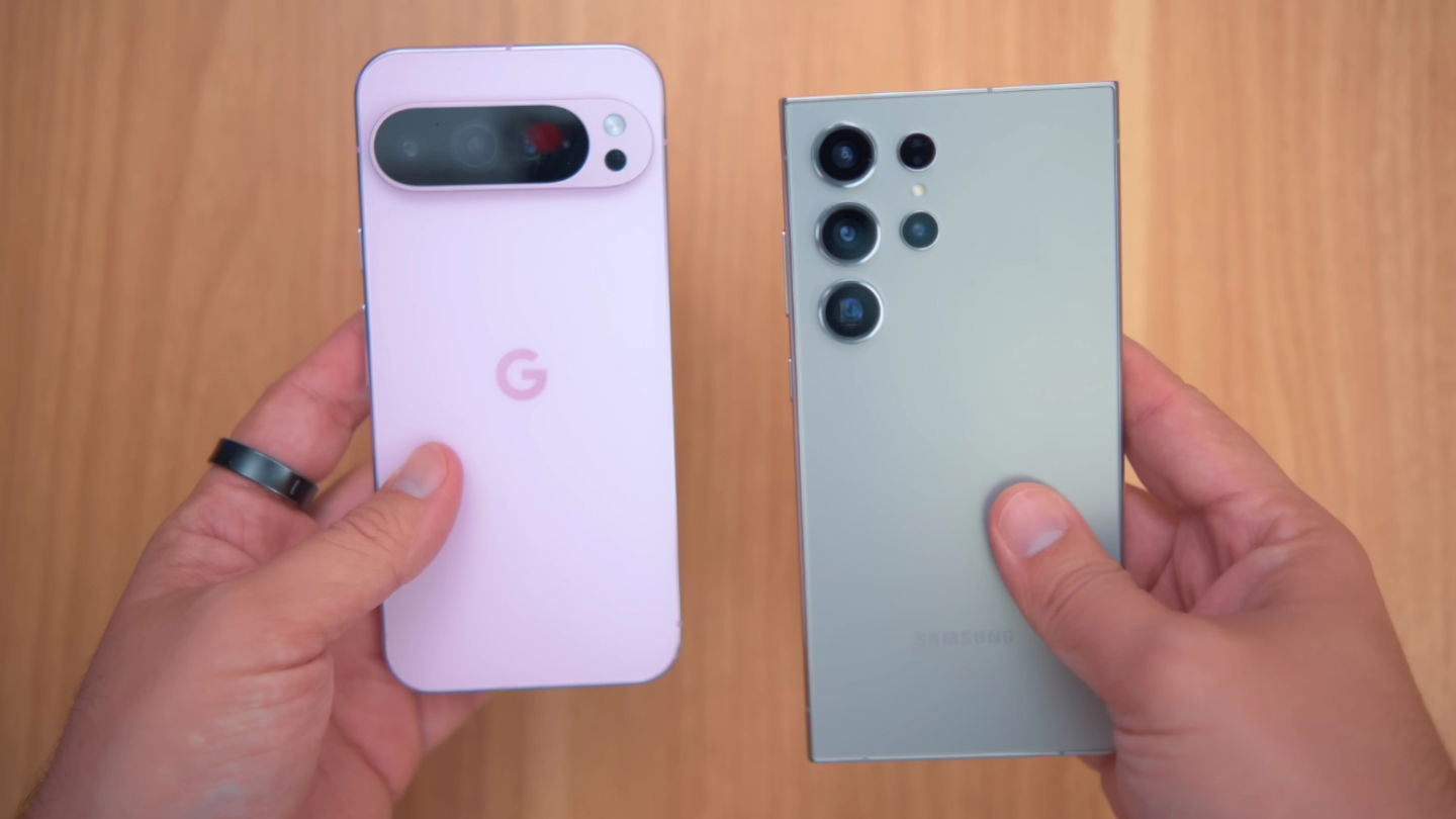 Design du Google Pixel 9 Pro XL et du Samsung Galaxy S24 Ultra