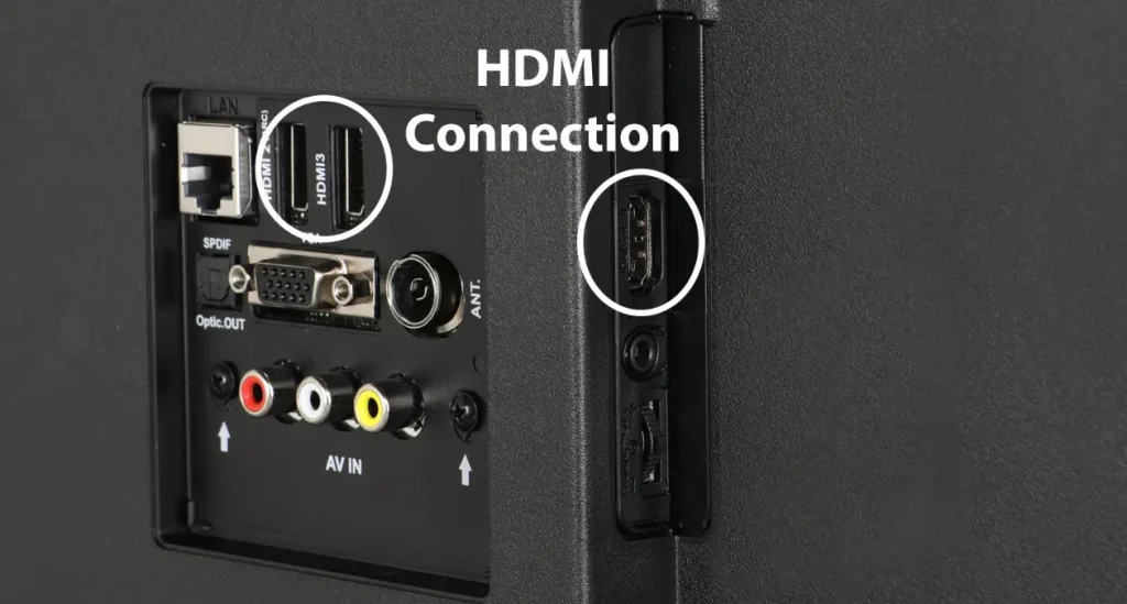 Port HDMI de la télévision Toshiba