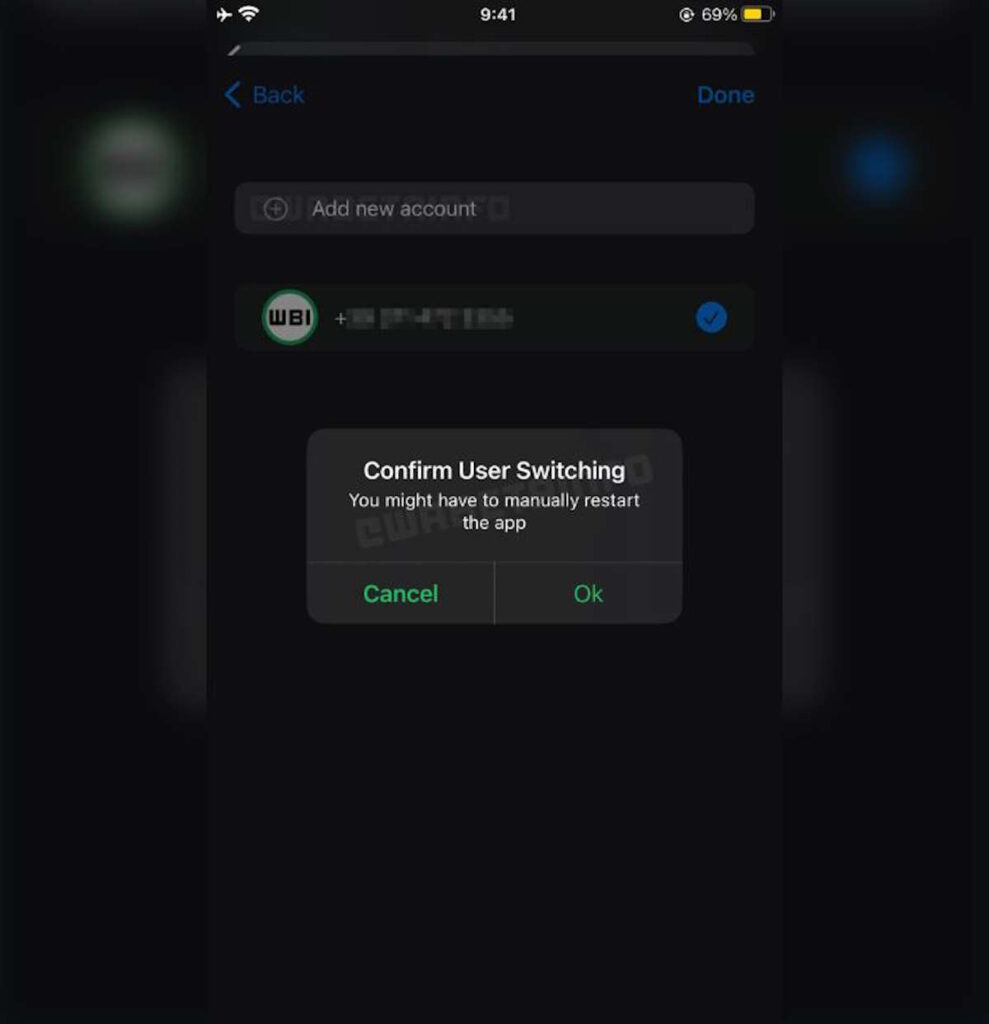 Nouvelle fonction WhatsApp pour iPhone ! Bientôt, gérez plusieurs comptes facilement 3 WhatsApp iOS iPhone compte nouveauté