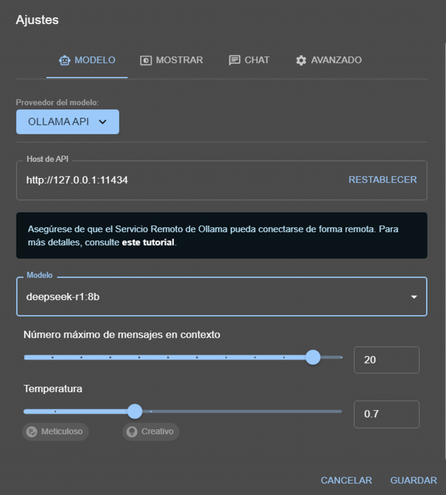 Tu ne fais pas confiance à DeepSeek ? Voici comment installer et utiliser le modèle d'IA localement sur ton PC 7 Dans ChatBotAI, nous devrons choisir le modèle que nous avons téléchargé. Il devrait être le seul à apparaître en l'absence d'autres modèles.