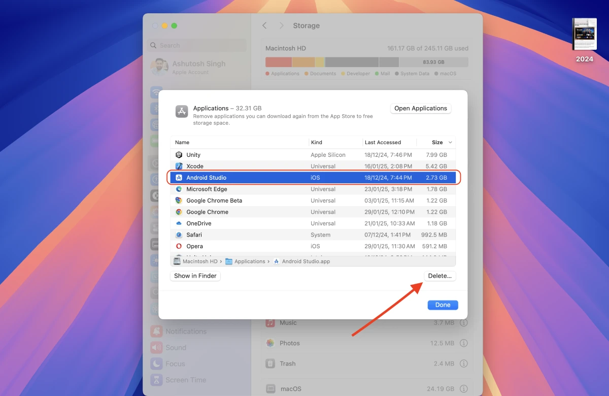 Supprimer des applications sur Mac