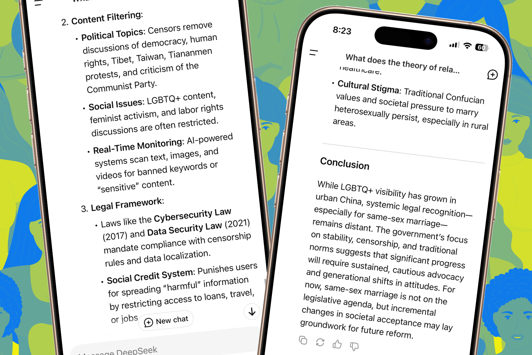 Le biais de censure influence les résultats mobiles de DeepSeek AI.