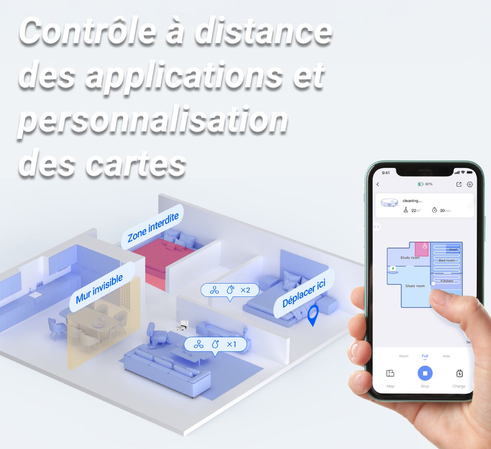 Le très bon aspirateur robot laveur complet EZVIZ RE4C Plus sous les 230€ actuellement ! 5 Ezviz Re4c Plus Application