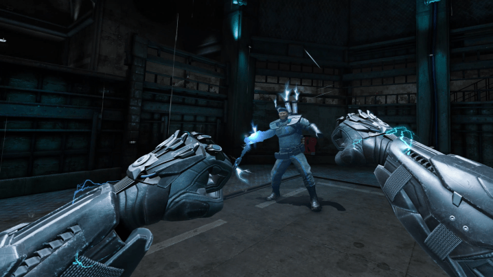 J'ai testé trois nouveaux gadgets VR qui rendent le Quest 3 et 3S encore plus impressionnants 4 Batman fights Bolton in Batman: Arkham Shadow.