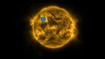 L'ESA et un artiste ont transformé les éruptions solaires en musique : découvrez la sonification du Soleil 2 La sonificazione dei brillamenti solari verificatisi negli ultimi tre anni. Credit: ESA