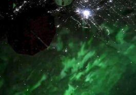 Une capture d'écran de la vidéo de l'astronaute Donals Pettit, qui a enregistré l'aurore boréale au-dessus du Canada oriental depuis la Station Spatiale Internationale (ISS)