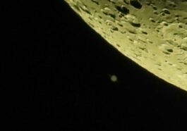 L'occultation de Saturne par la Lune du 4 janvier 2025. Crédit : Andrea Centini