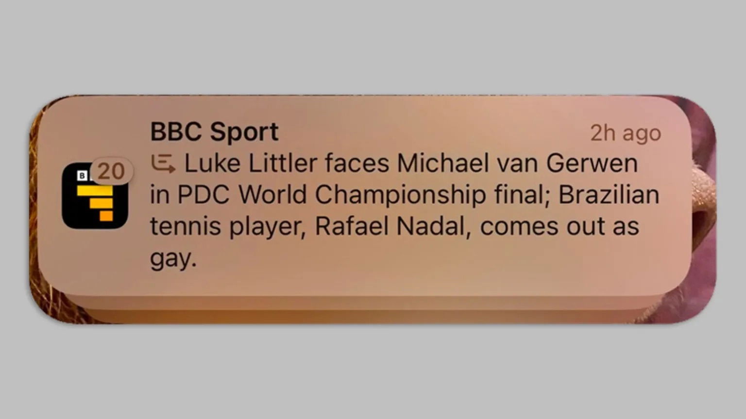 Nouvelles critiques contre Apple Intelligence pour avoir répandu des fausses informations sur le tennisman Rafa Nadal 3 Notification d'Apple Intelligence