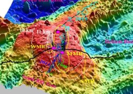 Vue bathymétrique de l'Axial Seamount, le volcan sous-marin de l'océan pacifique nord-est / Crédit Nature 2024