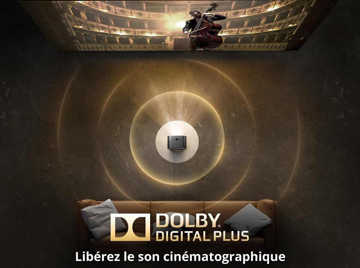 Vidéoprojecteur ETOE E3 Pro : Le Cinéma transportable à 151€ pendant 2 semaines 7 Videoprojecteur Etoe E3 Pro Dolby Digital Plus