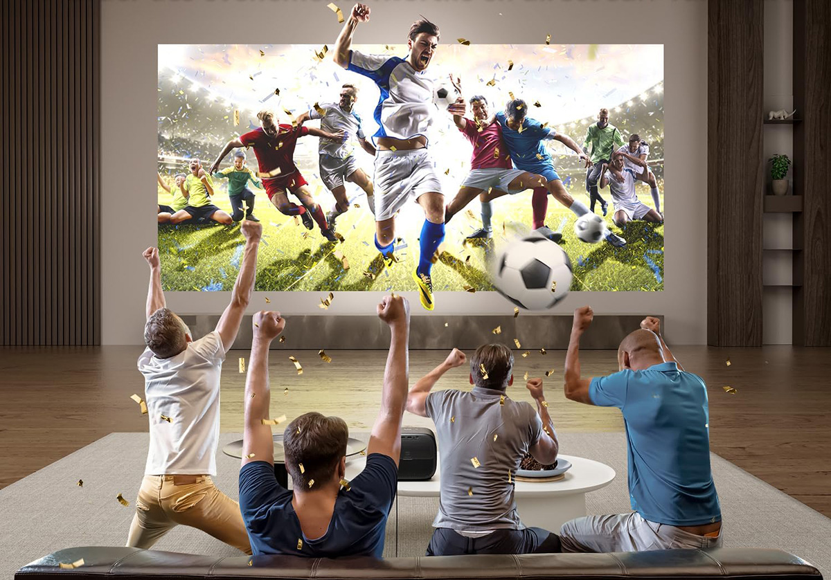 Vidéoprojecteur ETOE E3 Pro : Le Cinéma transportable à 151€ pendant 2 semaines 2 Videoprojecteur Etoe E3 Pro Foot