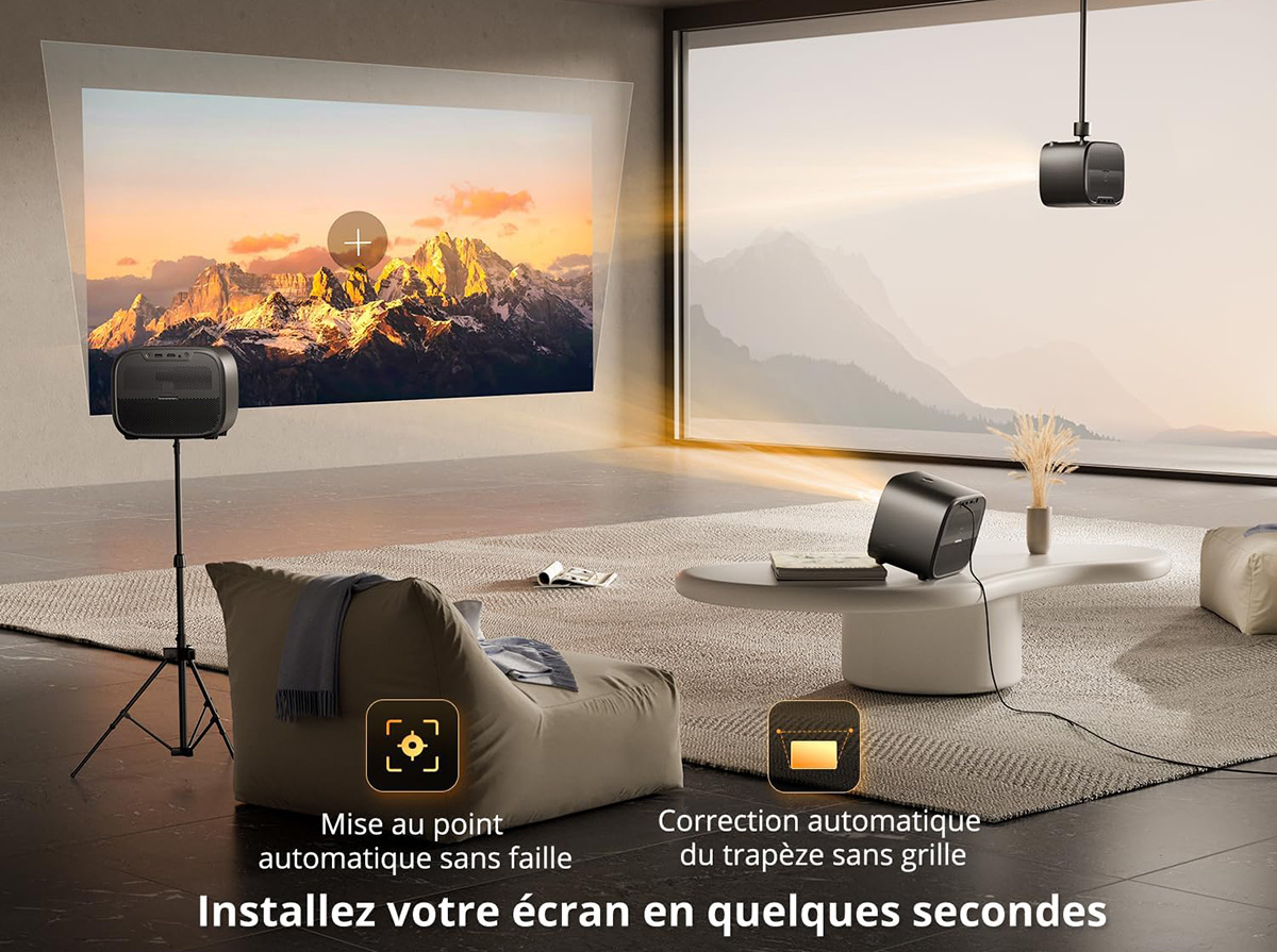 Vidéoprojecteur ETOE E3 Pro : Le Cinéma transportable à 151€ pendant 2 semaines 4 Videoprojecteur Etoe E3 Pro Mise Au Point Automatique