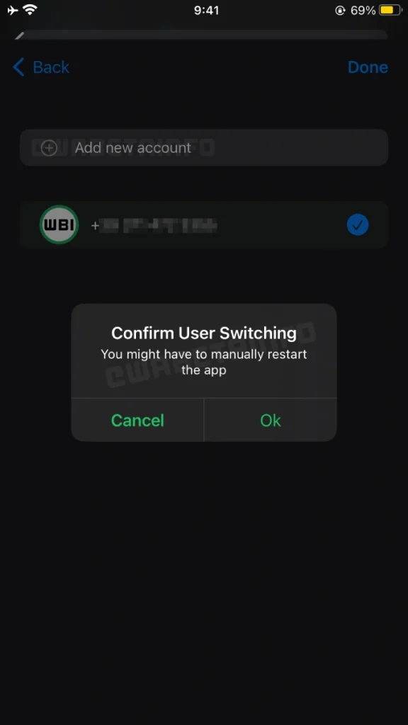 WhatsApp sur iOS pourrait bientôt permettre plusieurs comptes 2 WhatsApp for iOS multiple accounts
