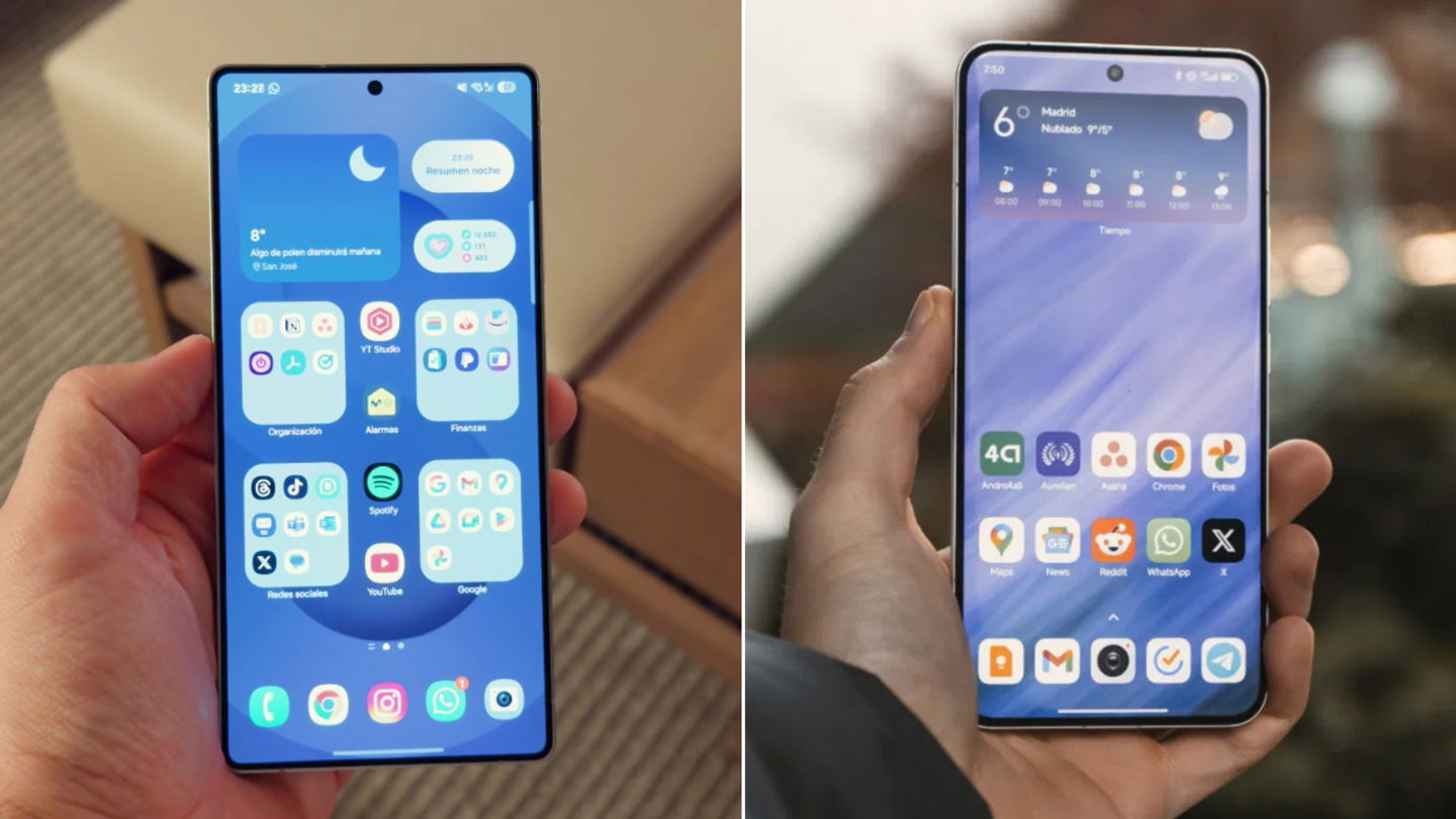 Écrans du Samsung Galaxy S25 Ultra et du Xiaomi 14 Ultra