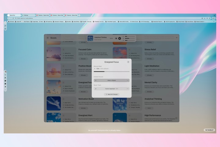 Musique de relaxation du navigateur web Opera Air.