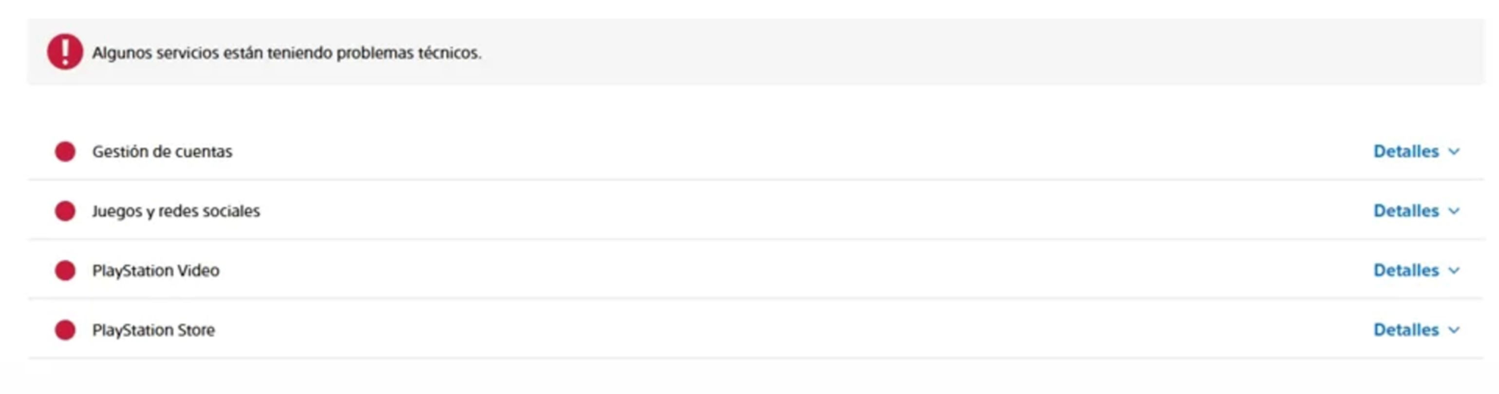 Serveurs PlayStation hors service