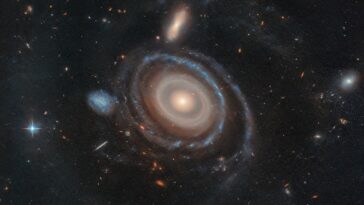 Hubble dévoile une galaxie géante en forme de "cible" avec neuf cercles spectaculaires 24 Hubble Dévoile Une Galaxie Géante En Forme De "cible" Avec