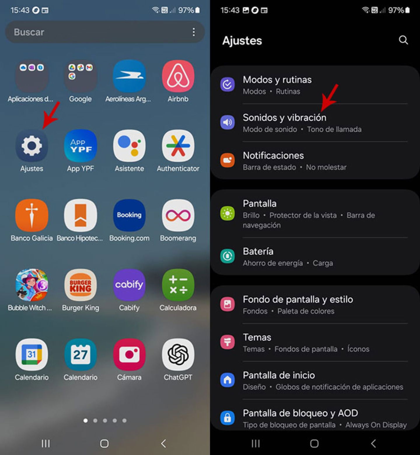 Comment désactiver le son du clavier sur votre téléphone mobile 7 Accéder aux réglages du mobile Samsung