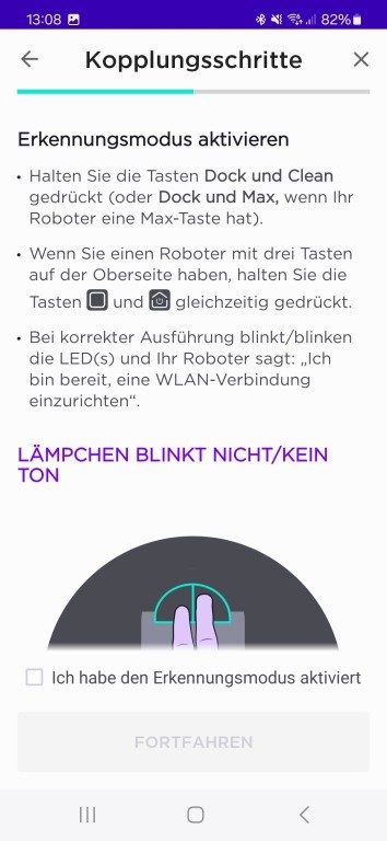 Shark Matrix Plus 2 en 1 : Ah, si seulement tous les appareils étaient aussi faciles à configurer ! 4 De nombreuses aides montrent que le robot est convivial pour les débutants. (Capture d'écran)