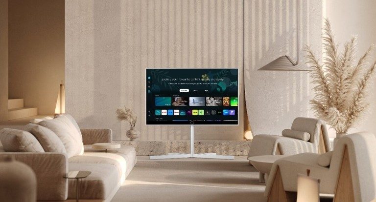 Téléviseurs en lave ou en béton : les TV Loewe stellar sont – uniques 8 À savoir : le système d'exploitation utilisé Tizen OS 8 provient de Samsung et propose de nombreuses applications. (Photo : Loewe)