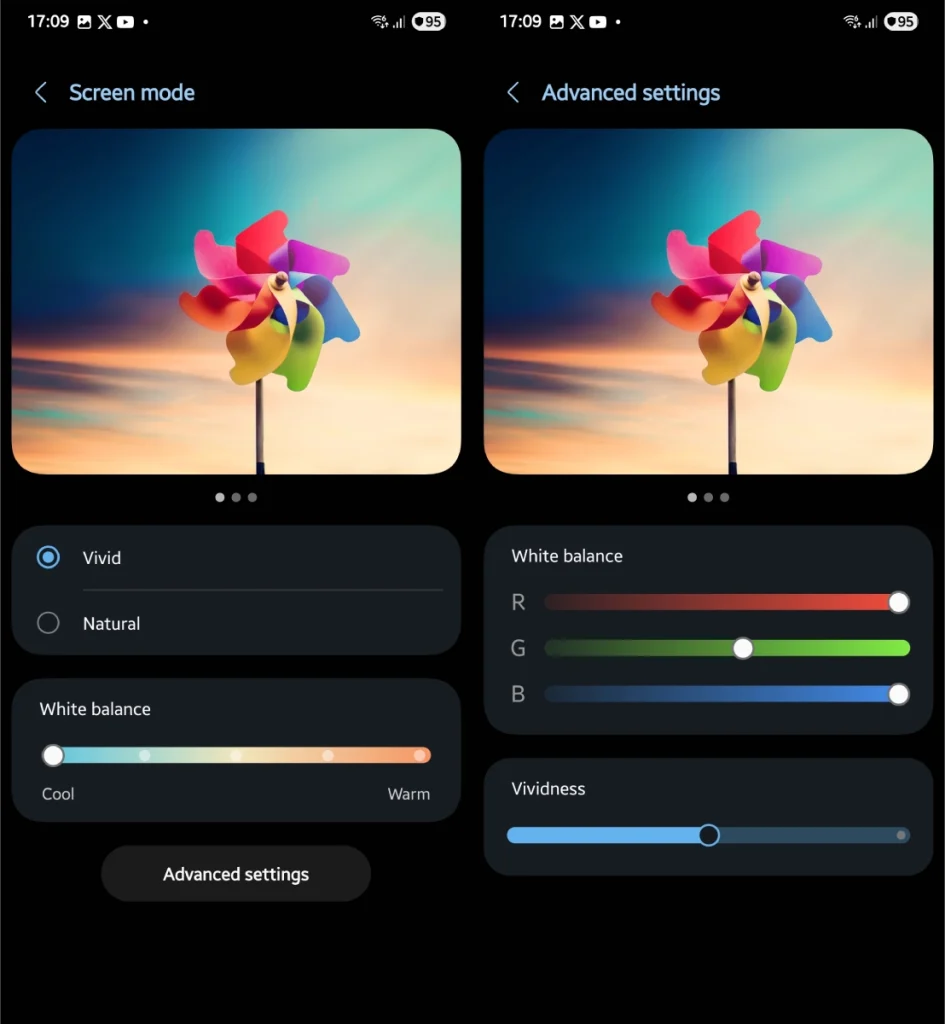 Venez de recevoir un Galaxy S25 ? Modifiez ces 11 paramètres dès maintenant ! 4 Modes de couleur Galaxy S25
