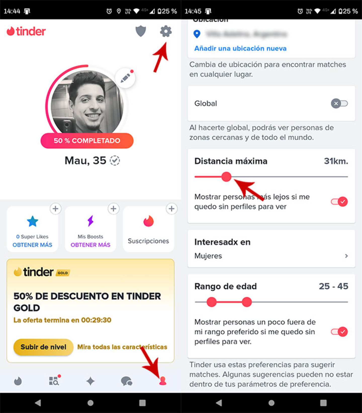 Tinder ne montre plus de profils : pourquoi ça arrive et comment résoudre le problème ? 3 Augmenter le rayon de recherche sur Tinder