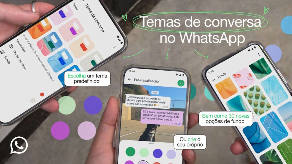 WhatsApp thèmes couleurs interface conversations