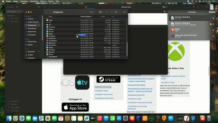 Apple Mac mini M4 ou Playstation : Quelle est la meilleure console de jeu ? 8 Ajouter Retroarch sous macOS comme application