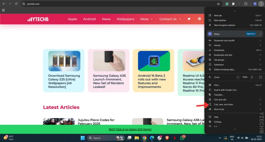 Comment créer un raccourci sur le bureau pour un site web sur votre PC Windows 4 Créer un raccourci de bureau pour un site web avec Google Chrome (2)