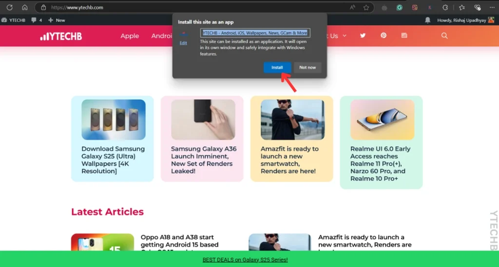Comment créer un raccourci sur le bureau pour un site web sur votre PC Windows 16 Créer un raccourci de bureau pour un site web en utilisant Microsoft Edge (4)