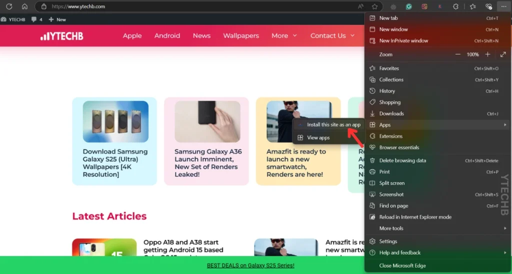 Comment créer un raccourci sur le bureau pour un site web sur votre PC Windows 15 Créer un raccourci de bureau pour un site web en utilisant Microsoft Edge (3)
