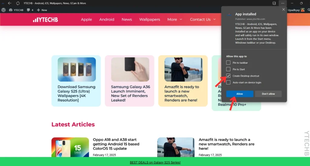 Comment créer un raccourci sur le bureau pour un site web sur votre PC Windows 17 Créer un raccourci de bureau pour un site web en utilisant Microsoft Edge (5)