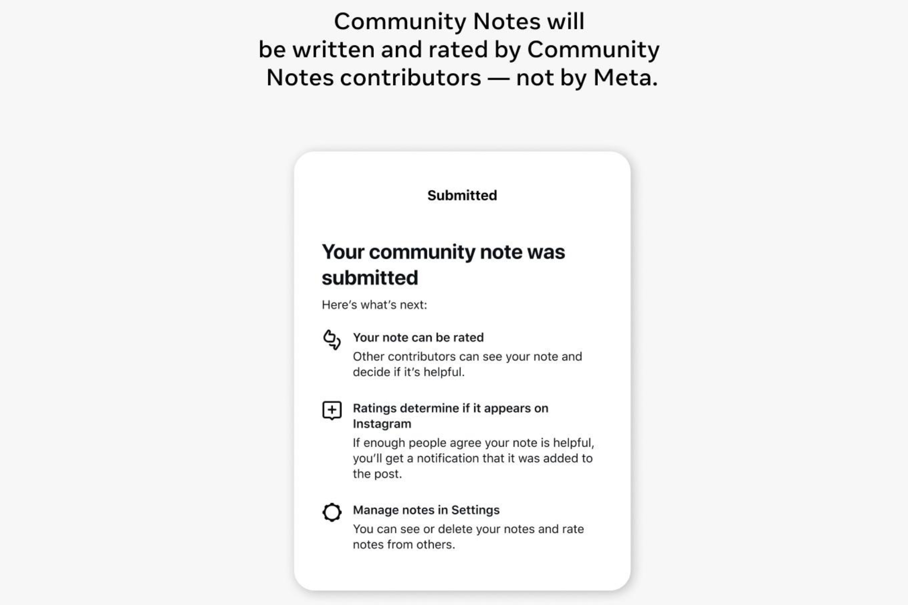 Directives de Meta pour les notes communautaires.