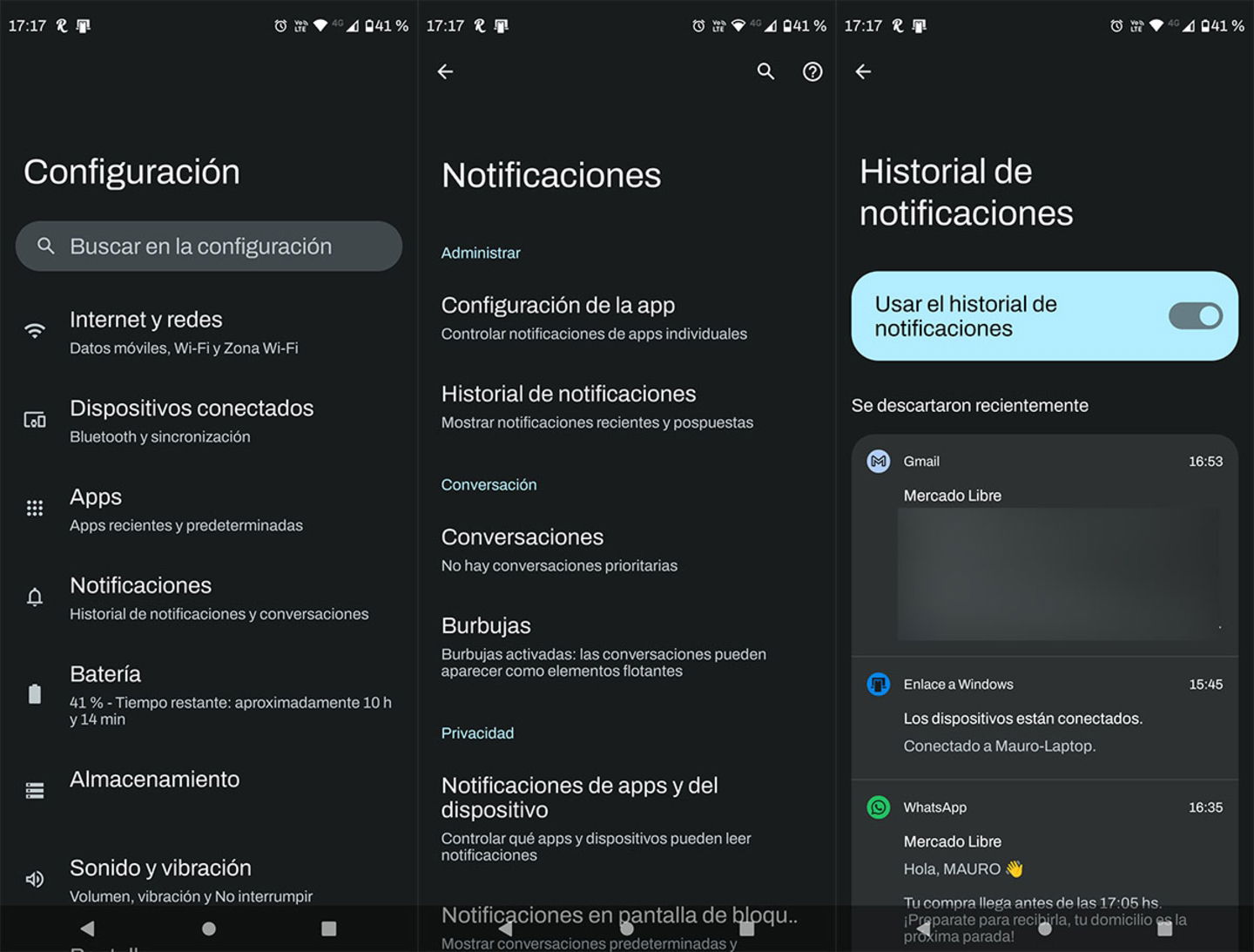 Comment découvrir si quelqu'un a pris votre téléphone et l'a déverrouillé sans votre autorisation 4 Voir l'historique des notifications sur Android