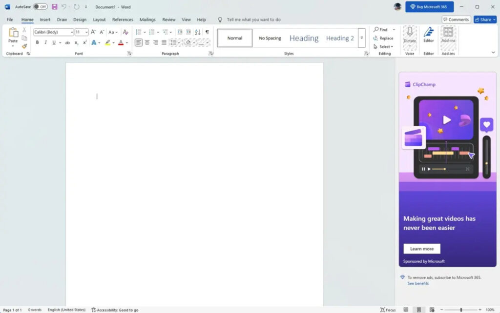 Office gratuit sur Windows ? Microsoft le permet désormais, mais avec des publicités et des restrictions 3 Bureau gratuit sur Windows Microsoft le permet desormais mais