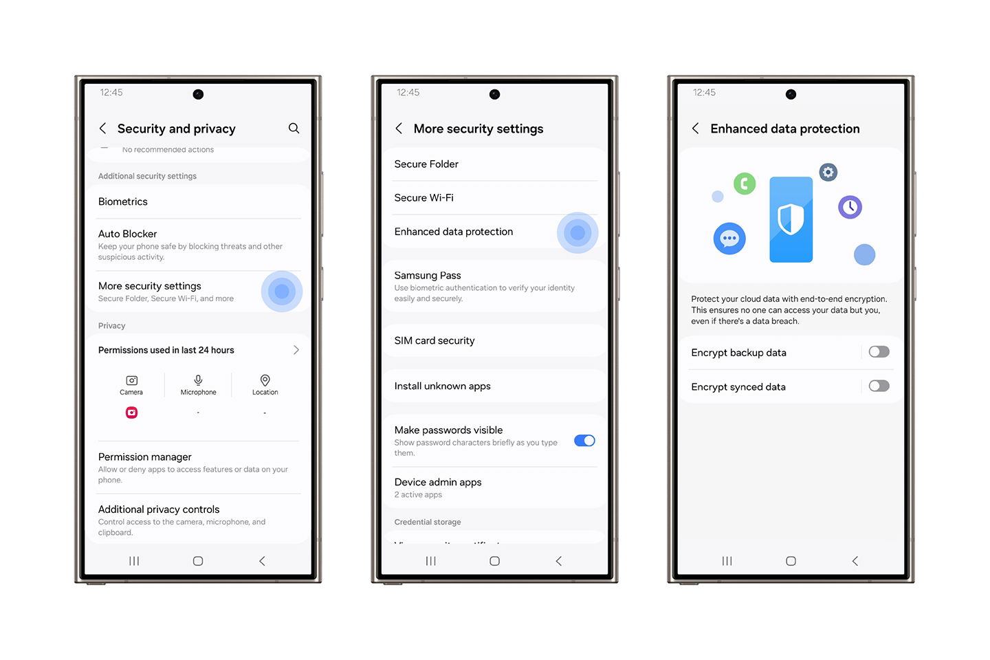 Vous pouvez modifier les paramètres de sécurité dans les réglages de votre smartphone