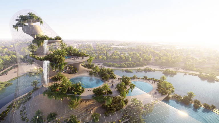 Dubaï est au milieu du désert... Ils vont construire une incroyable cascade 2 Dubaï est au milieu du désert, mais une incroyable cascade sera construite