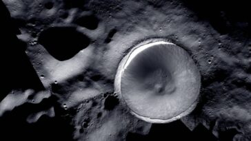 La Chine se prépare à envoyer un robot sur la face cachée de la Lune pour rechercher de l'eau : découvrez son fonctionnement 10 NASA | Le cratère Shackleton Credits, Mosaïque créée par les équipes LROC (Lunar Reconnaissance Orbiter) et ShadowCam avec des images fournies par NASA/KARI/ASU